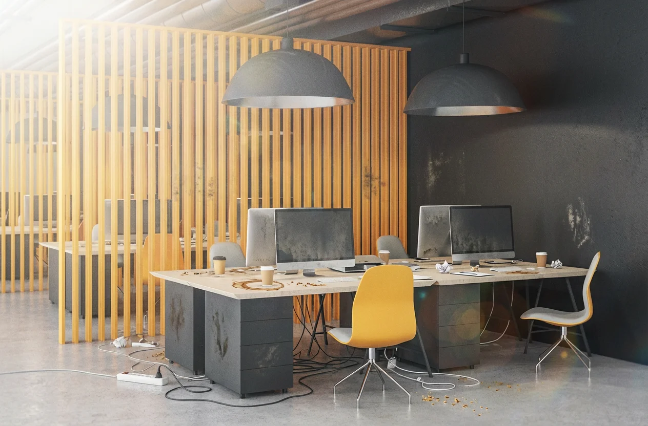 Комплексный клининг коворкинга - до уборки